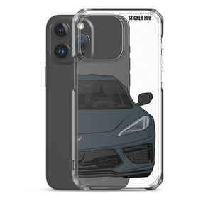 Shadow Gray C8 Corvette - iPhone Case