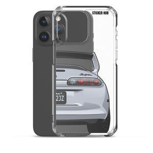 Silver Toyota Supra - iPhone Case