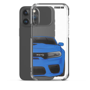 Blue Charger Hellcat (Widebody) - iPhone Case