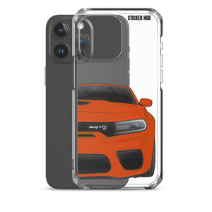 Orange Charger Hellcat (Widebody) - iPhone Case