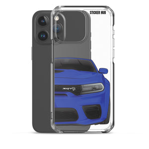 Blue Charger Hellcat (Widebody) - Phone Case