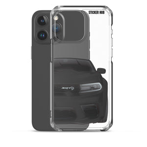 Black Charger Hellcat (Widebody) - iPhone Case