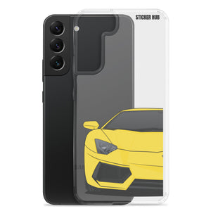 Yellow Lamborghini Aventadoor - Samsung Case