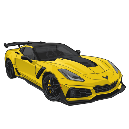 C7 Corvette Zr1 Sticker (Yellow)