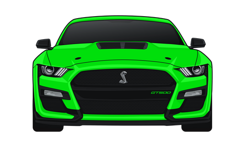 2020 Mustang GT500 Green Stickers