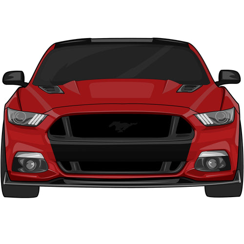 Custom Ruby Red Mustang 5.0 Sticker