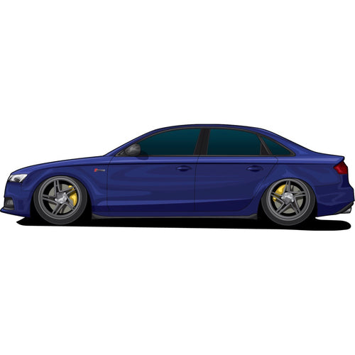 Estoril Blue Side Audi S4 Sticker