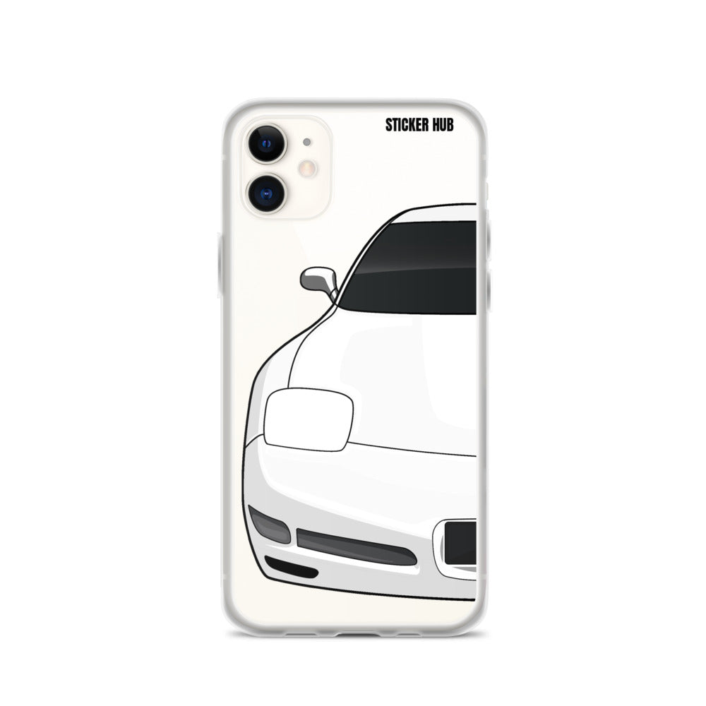 White C5 Corvette Z06 - iPhone Case