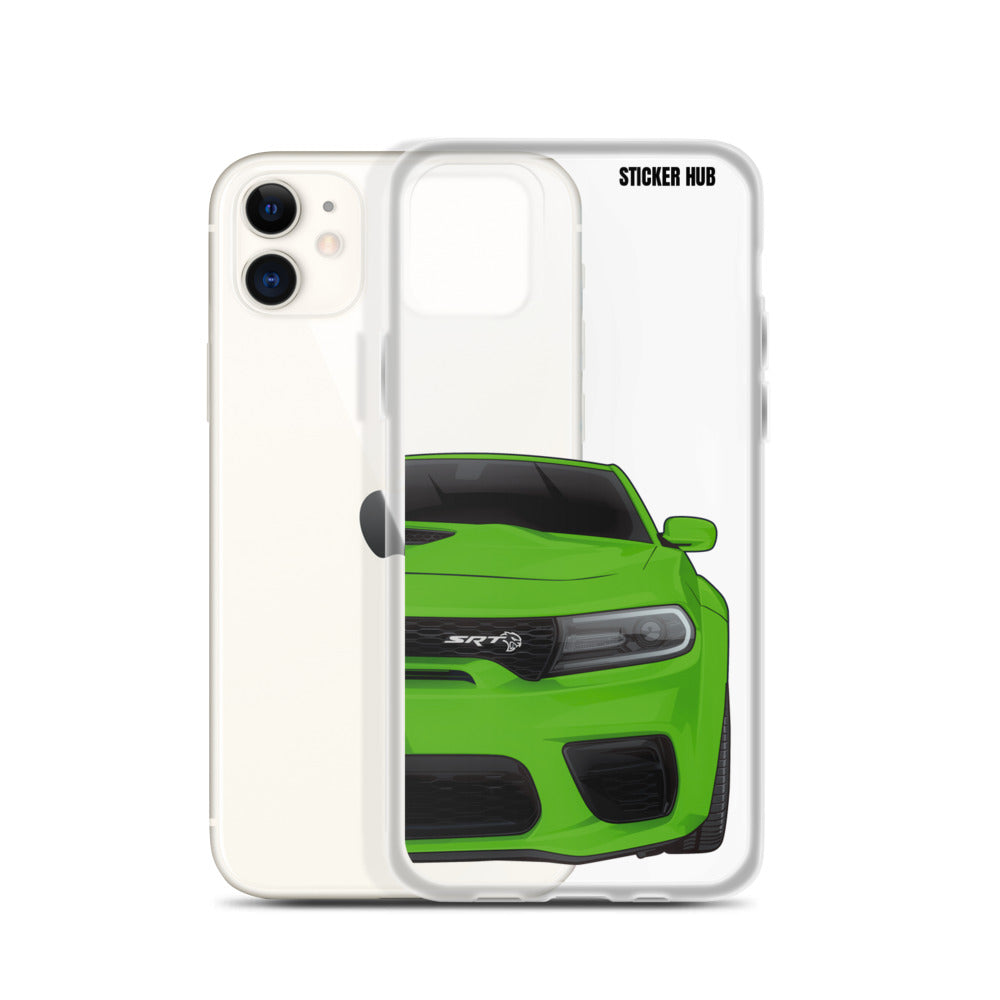 Green Charger Hellcat (Widebody) - iPhone Case