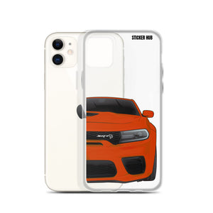 Orange Charger Hellcat (Widebody) - iPhone Case