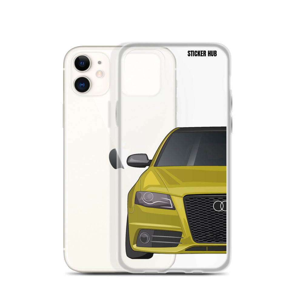 Yellow B8 Audi S4 - iPhone Case