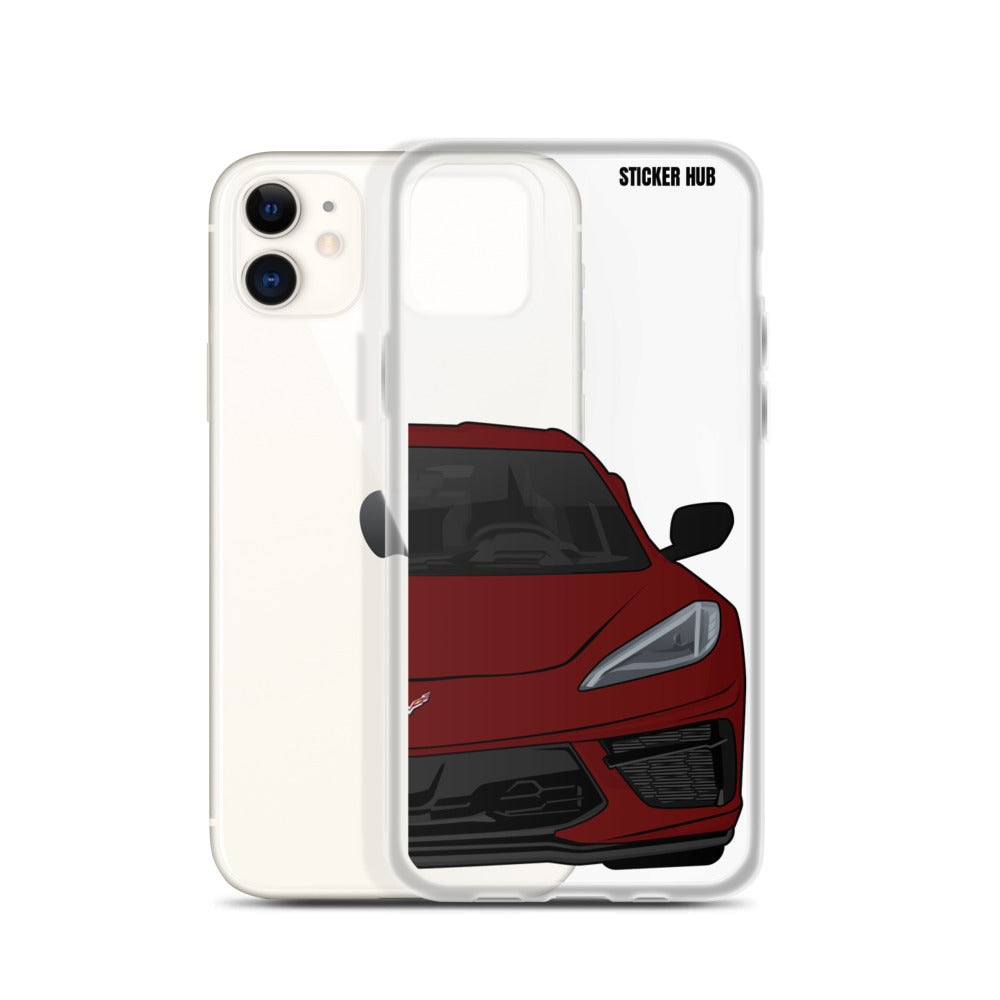 Long Beach Red C8 Corvette - iPhone Case