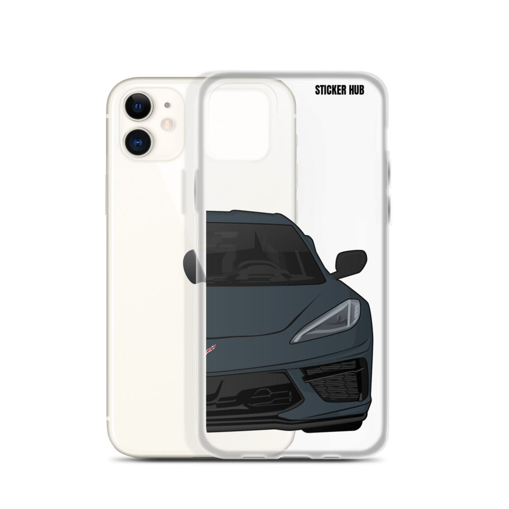 Shadow Gray C8 Corvette - iPhone Case