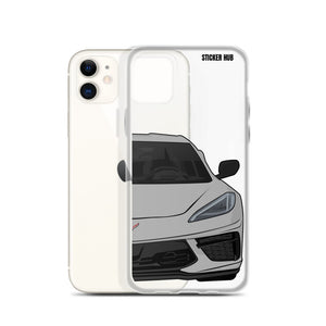 Silver C8 Corvette - iPhone Case