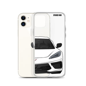 White C8 Corvette - iPhone Case