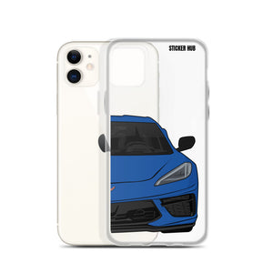 Elkhart Blue C8 Corvette - iPhone Case