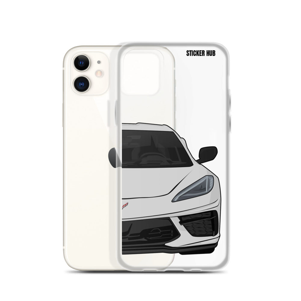 Ceramic Matrix Gray C8 Corvette - iPhone Case