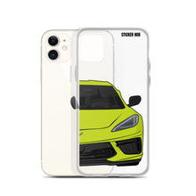 Load image into Gallery viewer, Accelerate Yellow C8 Corvette - iPhone Case