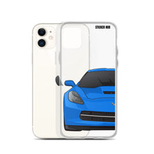 Load image into Gallery viewer, Laguna Blue C7 Corvette Stingray - iPhone Case