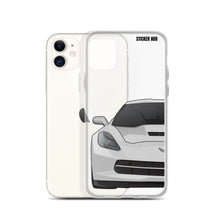 Load image into Gallery viewer, Silver C7 Corvette Stingray - iPhone Case