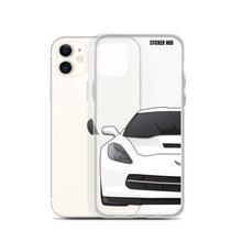 Load image into Gallery viewer, White C7 Corvette Stingray - iPhone Case