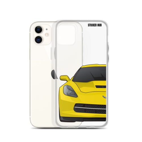 Velocity Yellow C7 Corvette Stingray - iPhone Case