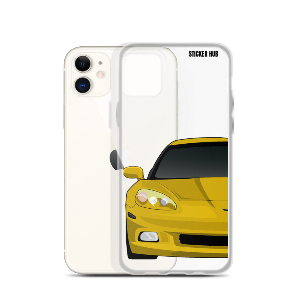 Velocity Yellow C6 Corvette - iPhone Case