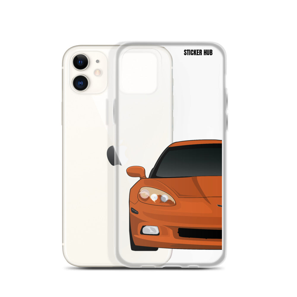 Sunset Orange C6 Corvette - iPhone Case