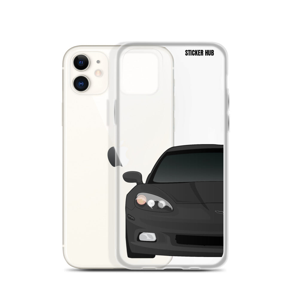 Black C6 Corvette - iPhone Case