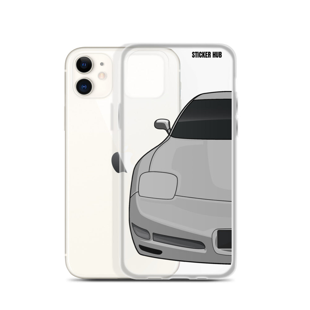 Silver C5 Corvette Z06 - iPhone Case