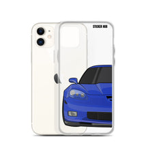 Load image into Gallery viewer, LeMans Blue C6 Corvette Z06 iPhone Case