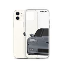 Load image into Gallery viewer, Cyber Gray C6 Corvette Z06 - iPhone Case