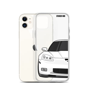 White C6 Corvette Z06 - iPhone Case