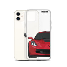 Load image into Gallery viewer, Torch Red C7 Corvette Z06 - iPhone Case