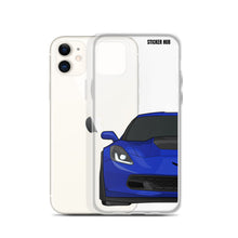 Load image into Gallery viewer, Admiral Blue C7 Corvette Z06 - iPhone Case