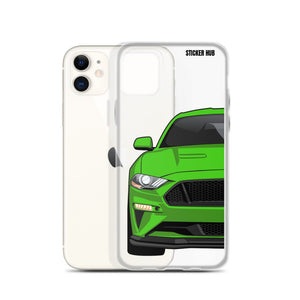 Green 18-21 Mustang 5.0 iPhone Case