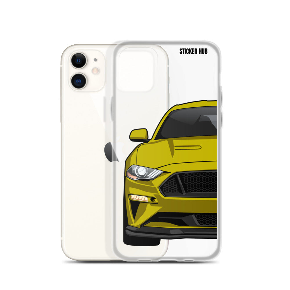 Yellow 18-21 Mustang 5.0 - iPhone Case