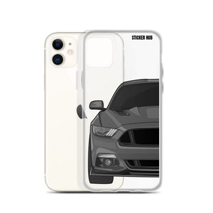 Gray 15-17 Mustang 5.0 - iPhone Case