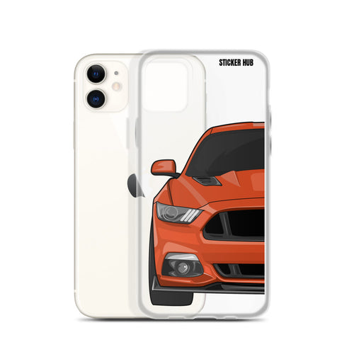 Orange 15-17 Mustang 5.0 - iPhone Case