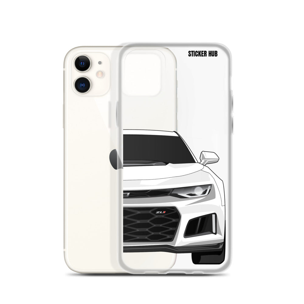 White 6th Gen Camaro ZL1 - iPhone Case