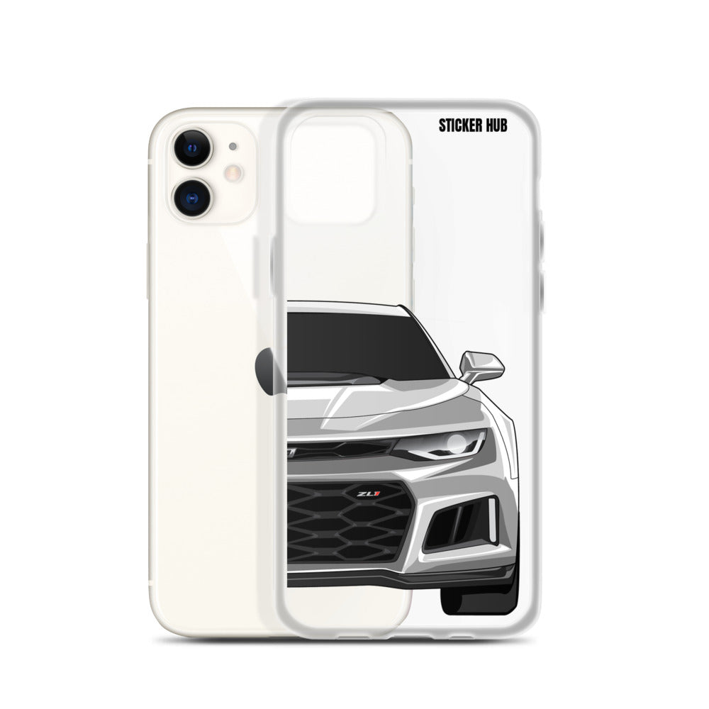 Silver 6th Gen Camaro ZL1 - iPhone Case