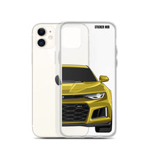 Load image into Gallery viewer, Yellow 6th Gen Camaro ZL1 - iPhone Case