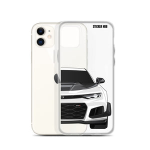 White 6th Gen Camaro ZL1 1LE - iPhone Case