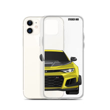 Load image into Gallery viewer, Yellow 6th Gen Camaro ZL1 1LE - iPhone Case