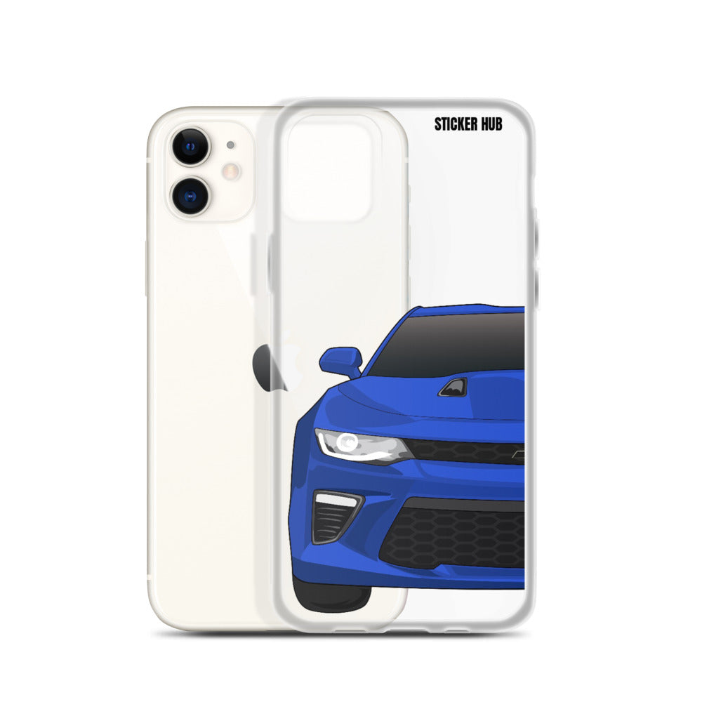 Hyper Blue 6th Gen Camaro SS - iPhone Case