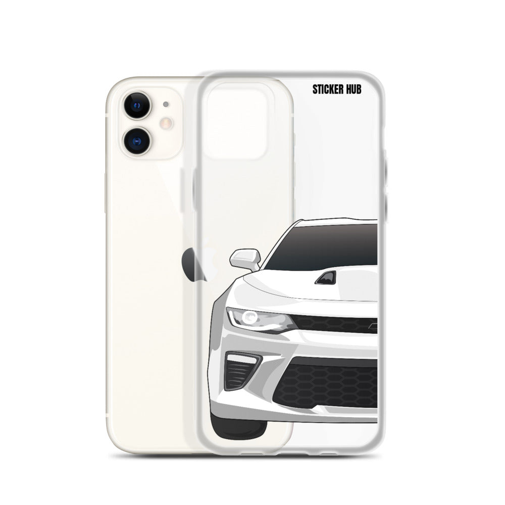 White 6th Gen Camaro SS - iPhone Case