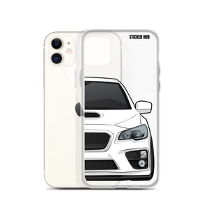 White 15-17 Subaru WRX STI - iPhone Case