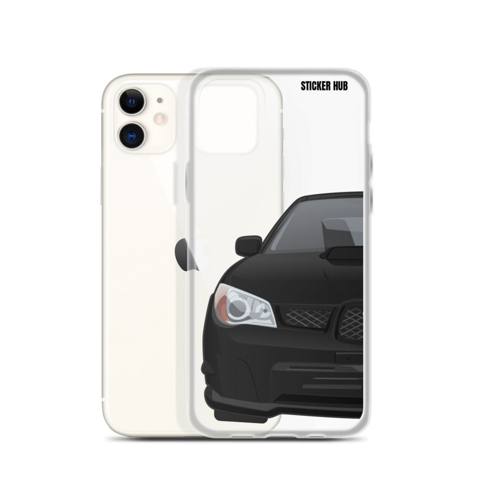 Black 06-07 Subaru WRX STI - iPhone Case