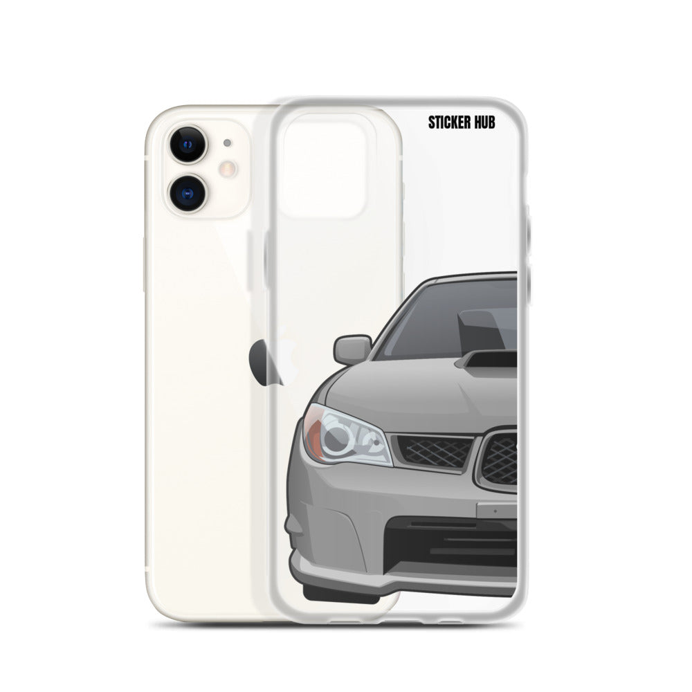 Crystal Grey 06-07 Subaru WRX STI - iPhone Case