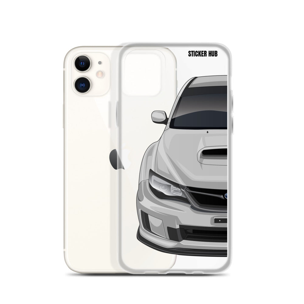 Silver 09-14 Subaru WRX STI - iPhone Case